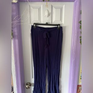 Woman’s small navy blue flare pants